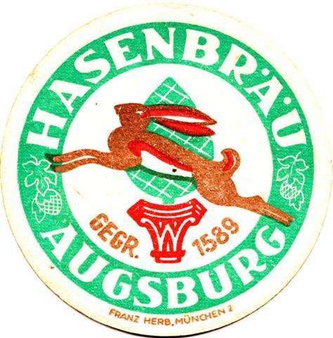 augsburg a-by hasen hase franz 3a (rund215-gegr 1589-franz herb in braun)